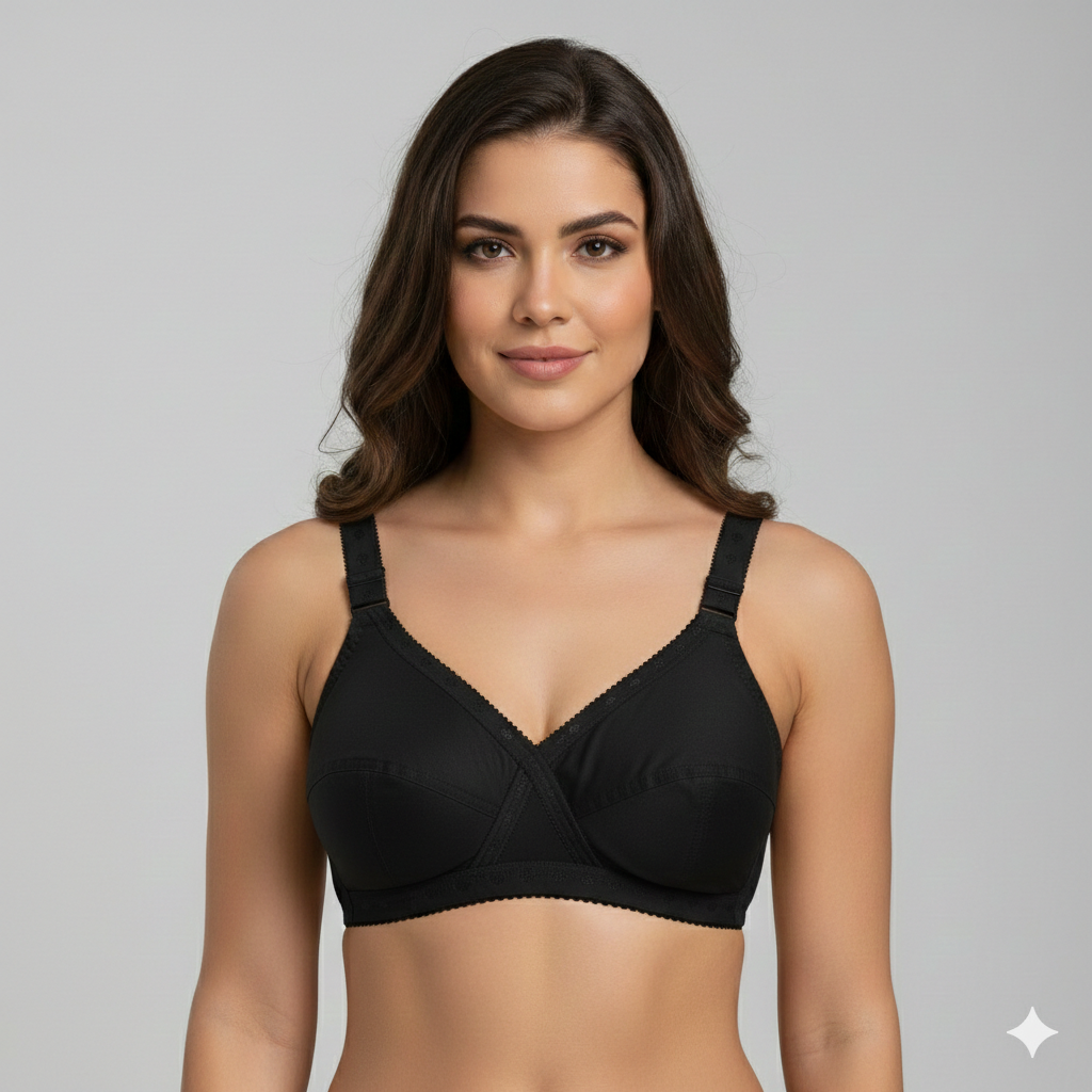 Everyday Comfort Non-Wired Cotton Support Bra(Pack of 3)